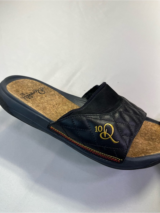 Nike Other - RARE! 2008 Nike Ronalndinho Slides Gold Brasil Bonito Black Soccer Flip Flops 7